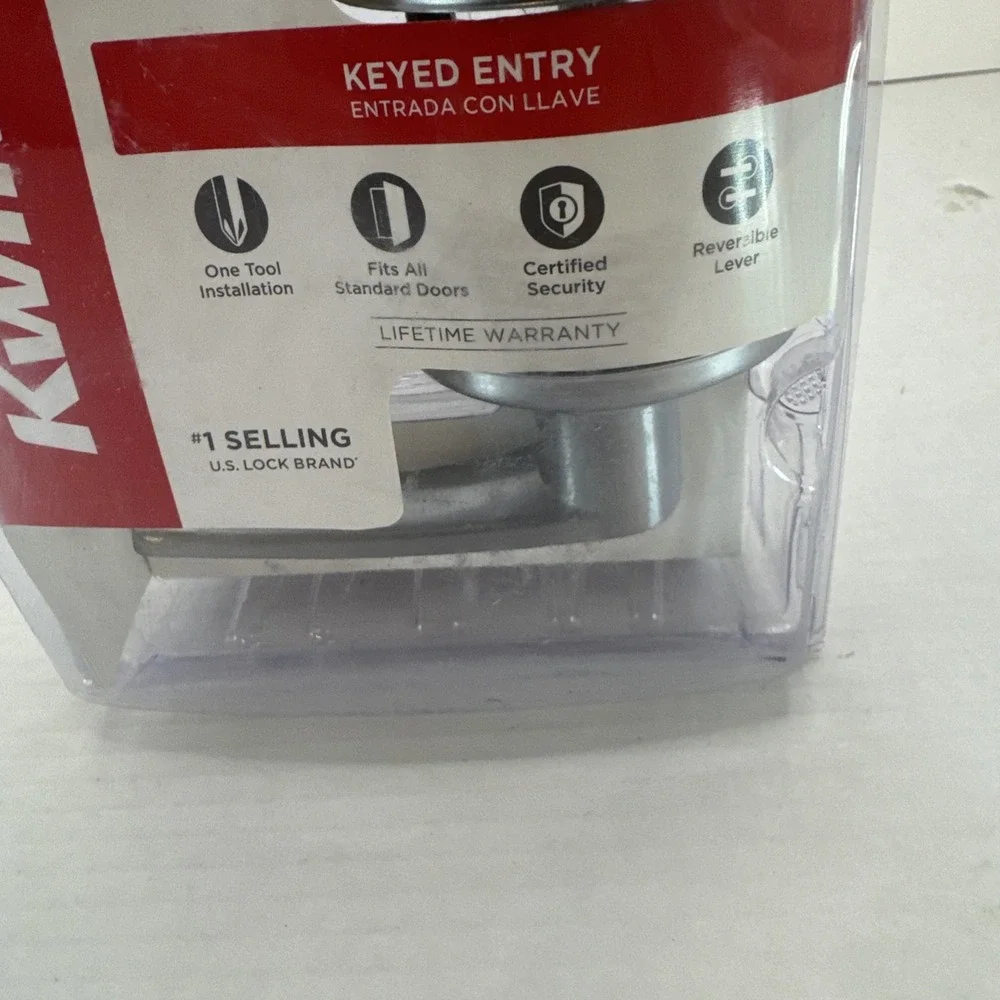 Kwikset‎ Delta Satin Chrome Keyed Entry Door Lock Lever Handle